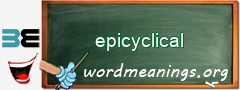 WordMeaning blackboard for epicyclical